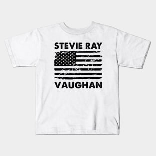 Retro American Flag Stevie Ray Music Gift Kids T-Shirt